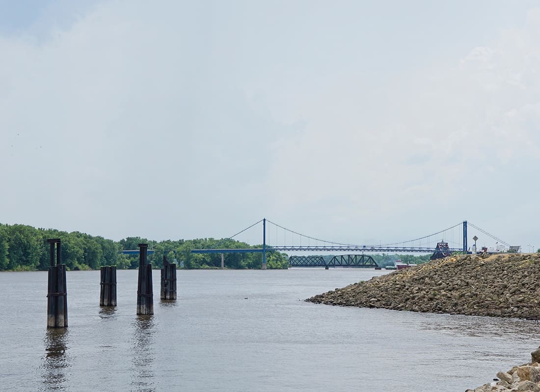 Clinton, MS - Bridge Over River Mississippi Connecting Clinton IA and Fulton IL
